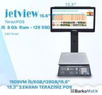 TPC-J1900 / 4 GB RAM / 128 GB DİSK /15.6"/13.3 2.EKRAN TERAZİSİZ POS